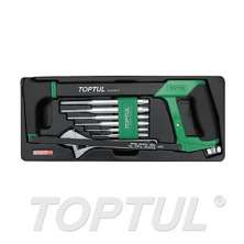 Hacksaw, Adjustable Wrench & Pin Punch Set